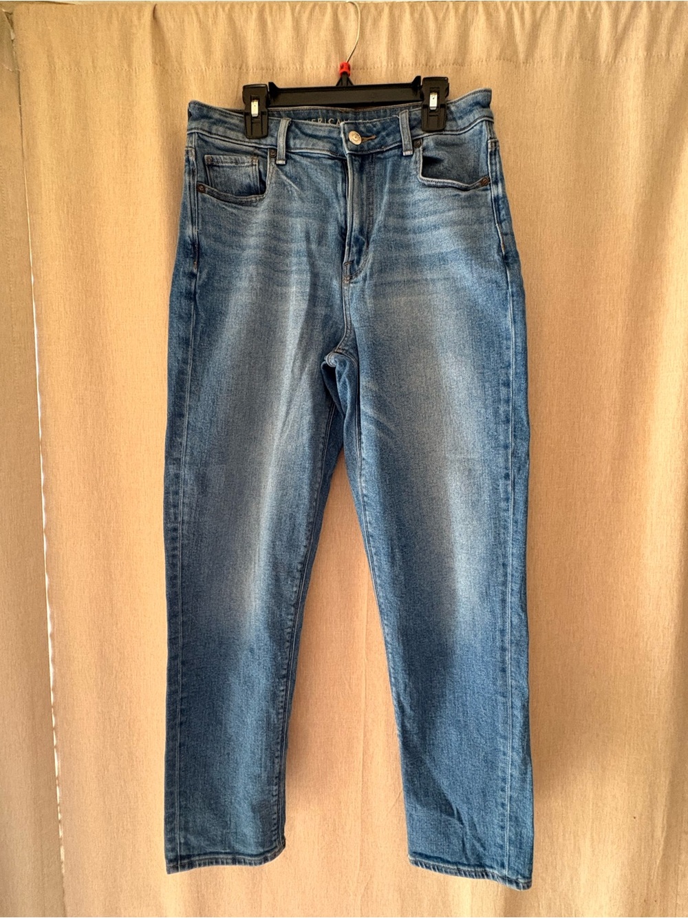 American Eagle Blue Straight-Leg Jeans